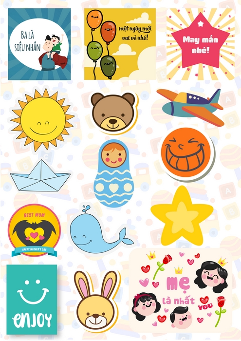 Sticker gia đình mẫu 1